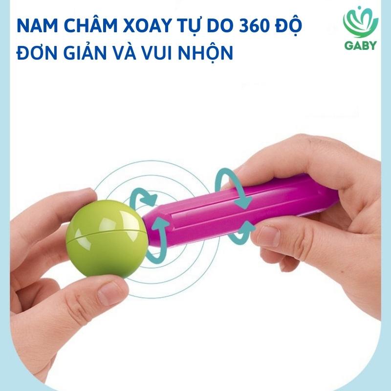 Đồ chơi nam châm xếp hình thông minh GABY Bộ xếp hình nam châm cho bé phát triển tính sáng tạo, chất liệu ABS an toàn
