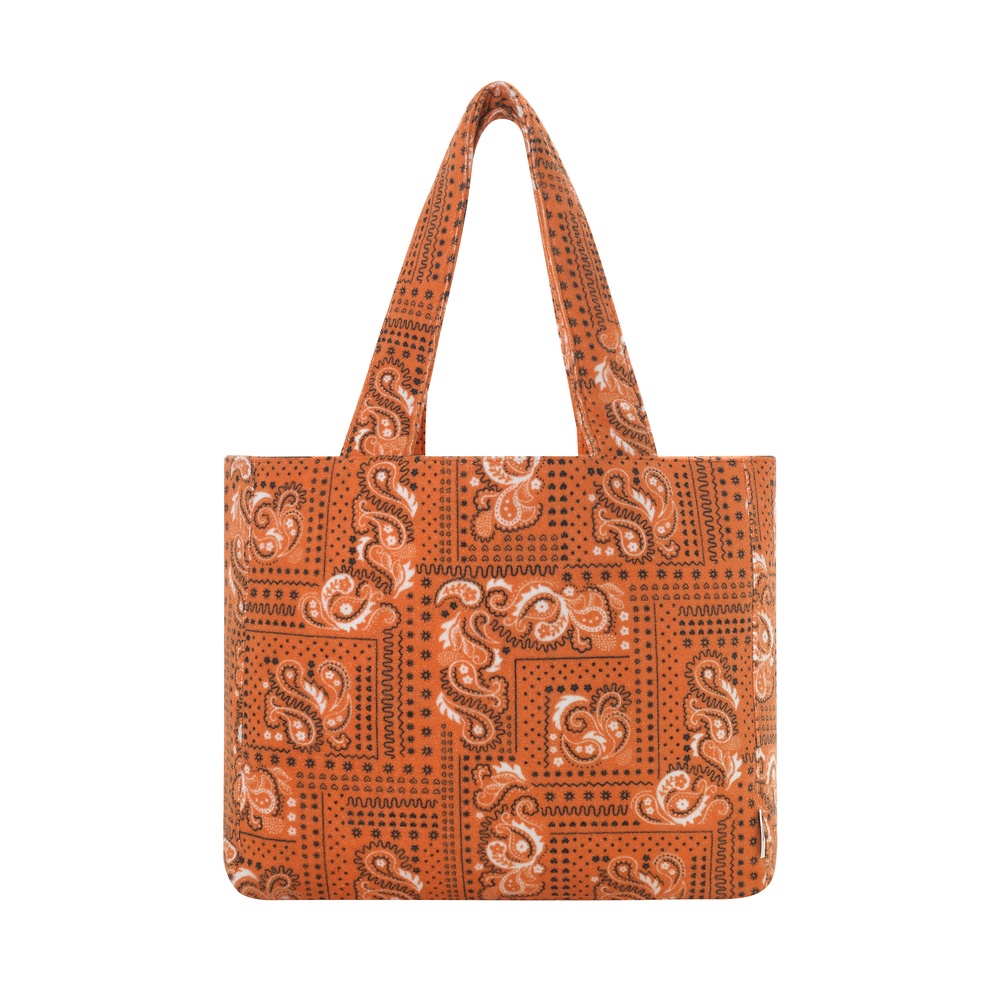 Cath Kidston - Túi đeo vai du lịch/Soft Towelling Beach Bag - Bandana Large - Orange -1048643