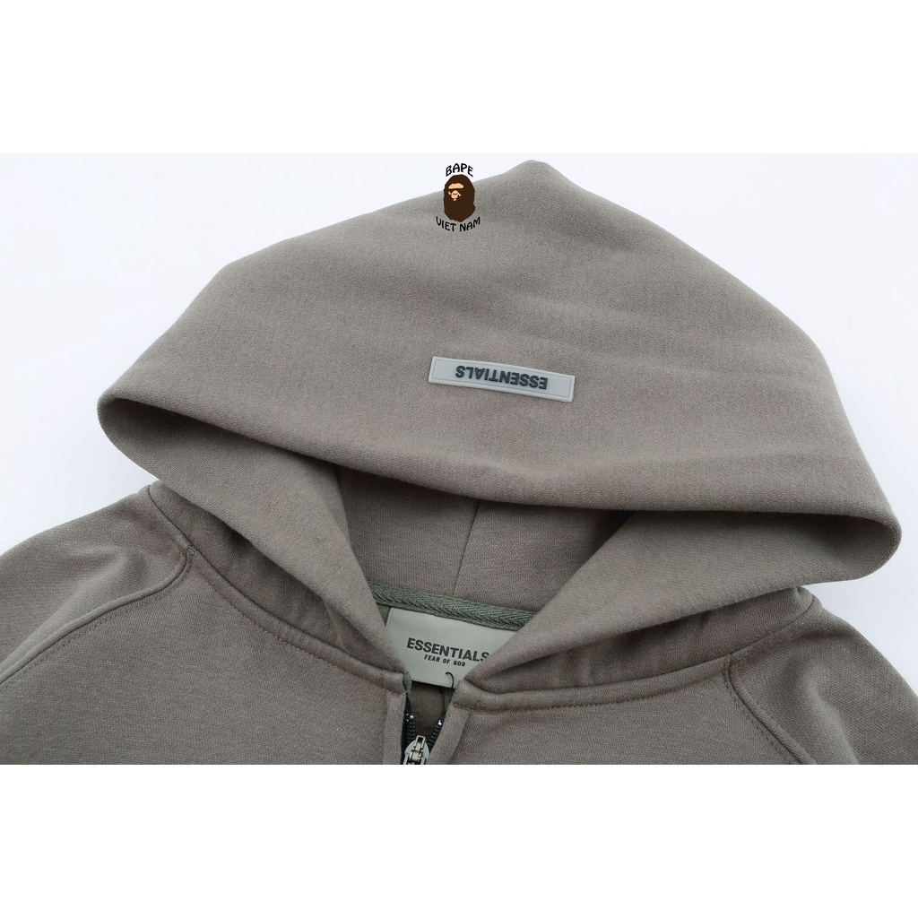 [Hàng Cao Cấp] Áo khoác Essentials FOG có mũ, Hoodie Jacket Fear Of God Essentials SS2021 3 màu Đen, Xám, Tan BapeVN