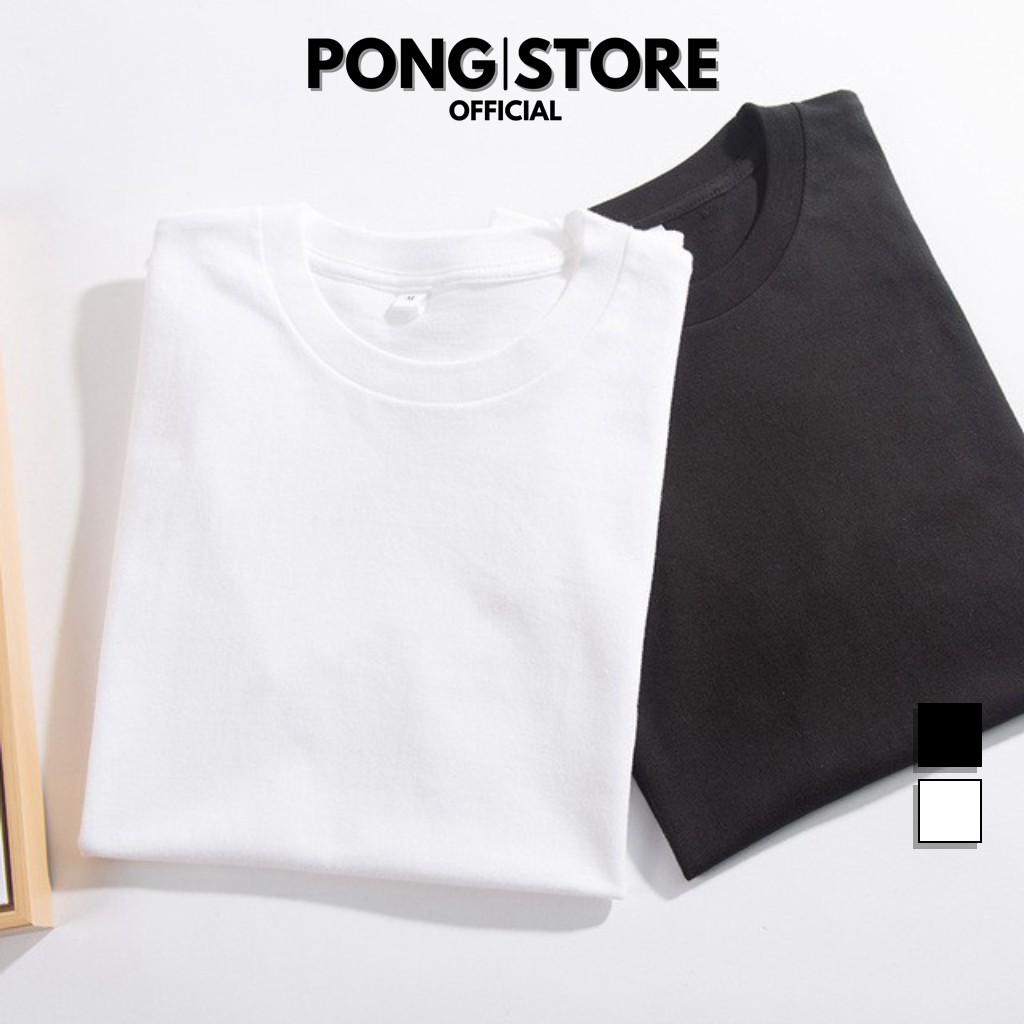 Áo thun tay lỡ form rộng nam nữ in SLOGAN - Áo thun unisex cổ tròn chất thun co giãn thoáng mát PONGSTORE
