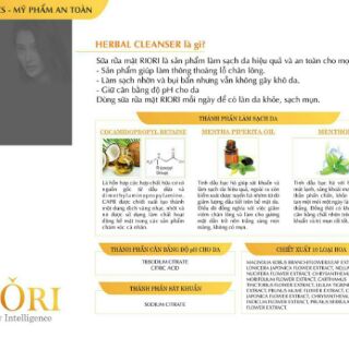 Sữa rửa mặt thảo dược Riori- Herbal Cleanser