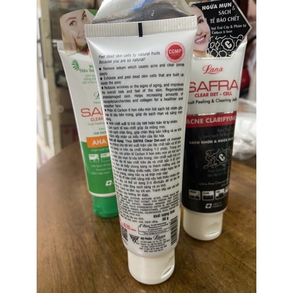 Kem trái cây làm sạch tế bào chết sạch nhờn & ngừa mụn Lana Safra 80g
