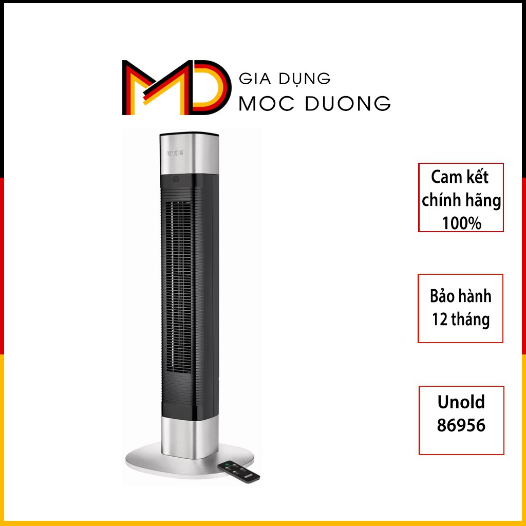 Quạt tháp unold 86956, điều khiển từ xa, quạt ba chế độ, chính hãng, Gia Dụng Mộc Dương