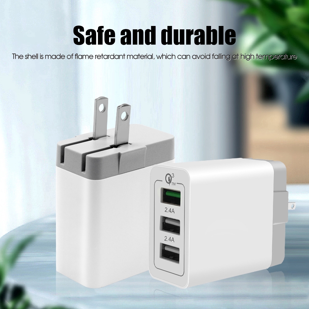 Cốc Sạc Nhanh B' 2.4a 3 Cổng Usb 3.0 Cho Iphone Android