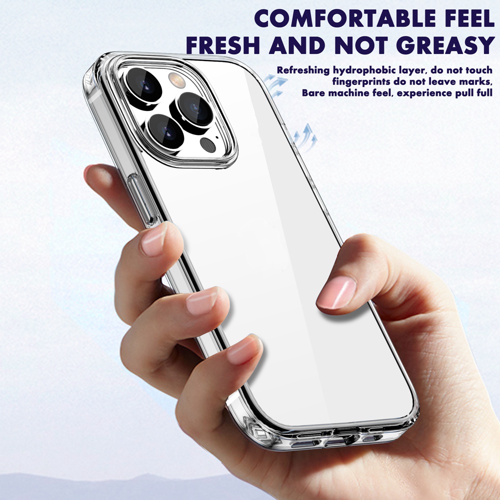 Ốp Điện Thoại Acrylic Trong Suốt Chống Sốc Cho iPhone 14 12 13 14 Pro MAX 14 MAX