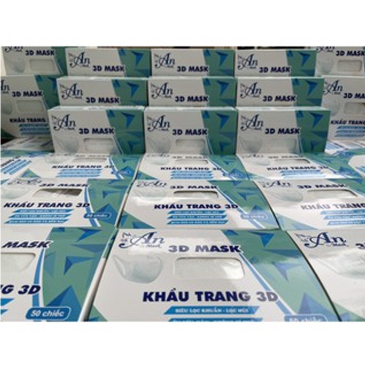 Khẩu trang 3D Mask An cao cấp công nghệ Nhật hộp đóng 50 cái chống bụi