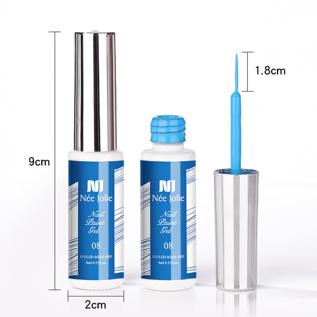 Gel Sơn Móng Tay 8ml Không Phai Độ Co Giãn Cao