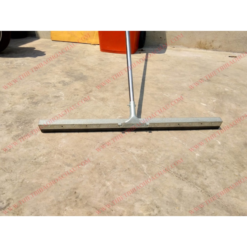 Bộ cây gạt nước sàn công nghiệp 80cm - Á Châu, thân inox đầu kẹp thép lưỡi cao su