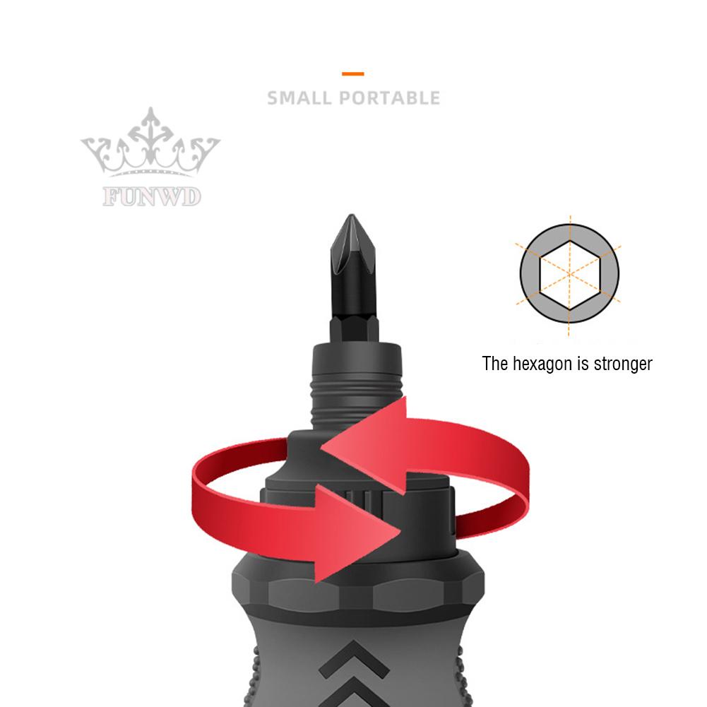 【FUNWD】2In1 Man Ratchet Wrench Screwdriver Ratchet Handle Carbon Steel Screwdriver Part