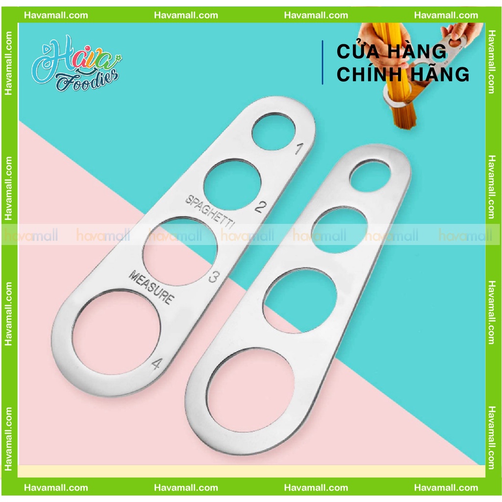 Dụng Cụ Đo Lường Mì Spaghetti 4 Lỗ Không Gỉ - Pasta Measure Tool