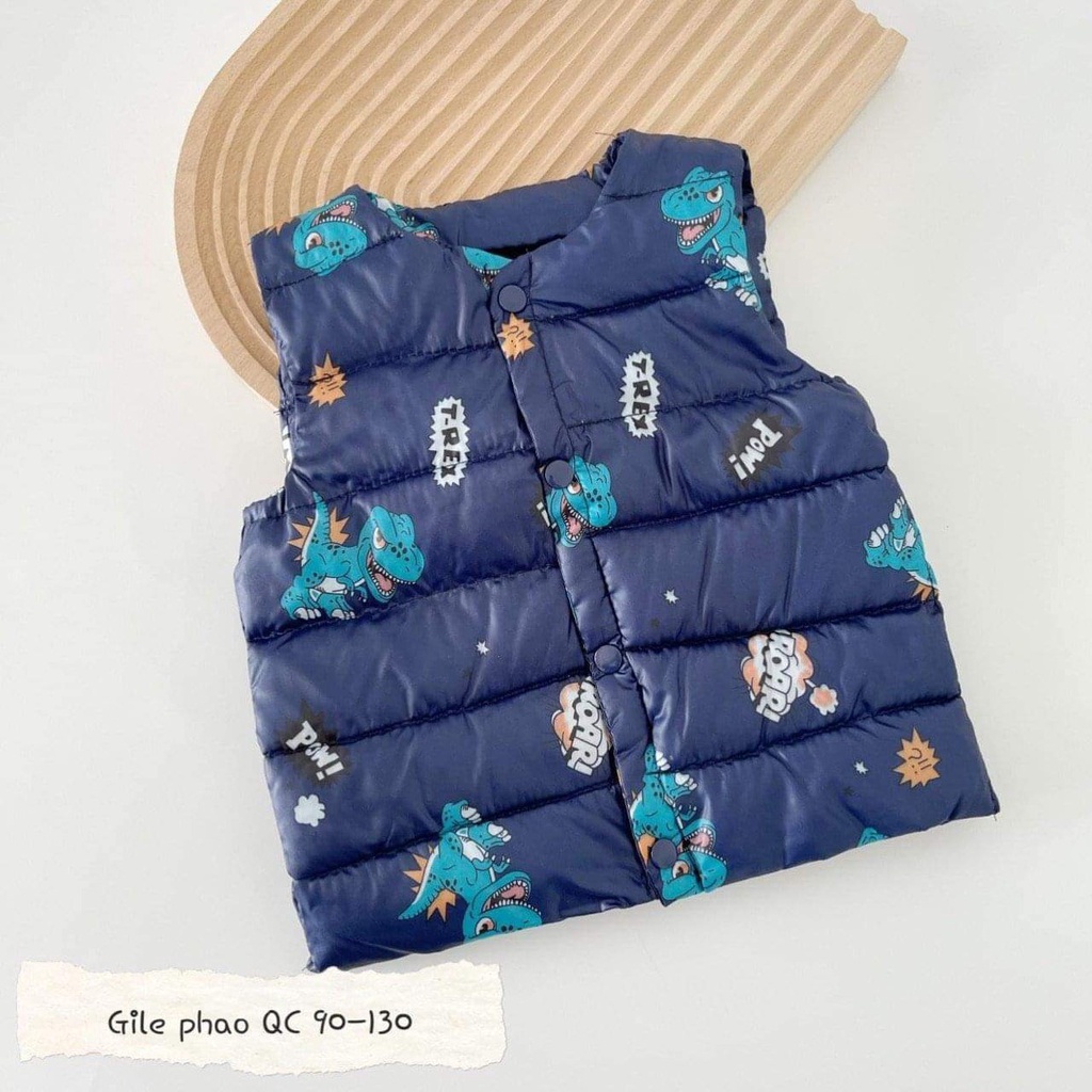 Áo gile phao phong cách cho bé trai/gái