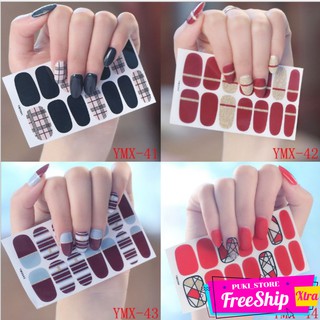[FS50K_NAILS 2023] P1 Mẫu mới miếng Sticker Dán Móng Tay, trang trí Móng Tay Tặng kèm 1 DŨA MÓNG TAY MINI