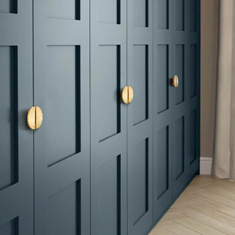 Tay Nắm Cửa Kim Loại Hình Hoa Hướng Dương Phong Cách Châu Âu