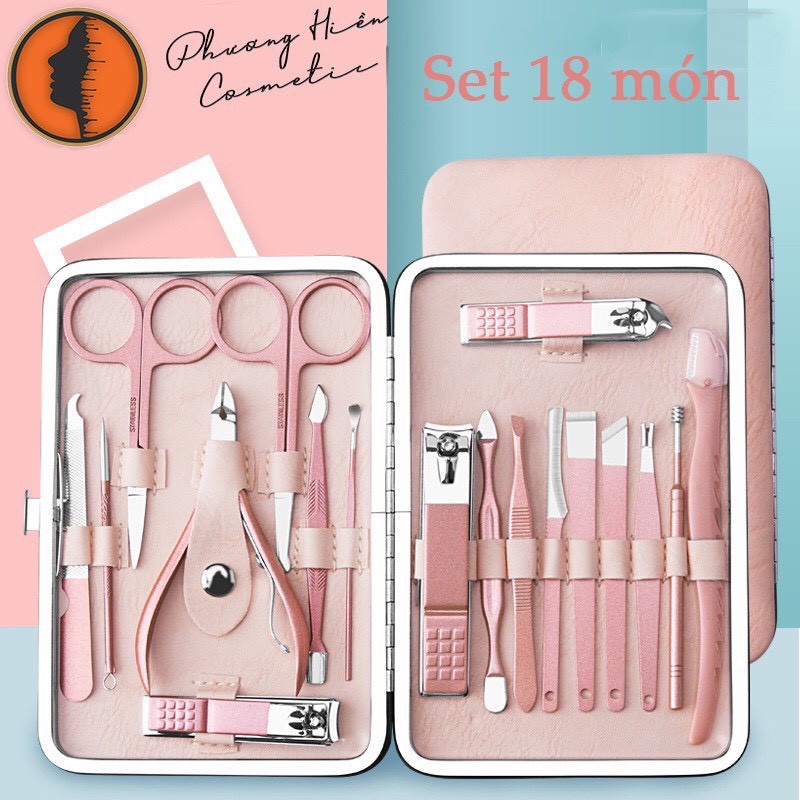Bộ dụng cụ bấm cắt tỉa móng tay đa năng 12 chi tiết,18 chi tiêt  chuyên dụng tiện lợi nhiều việc