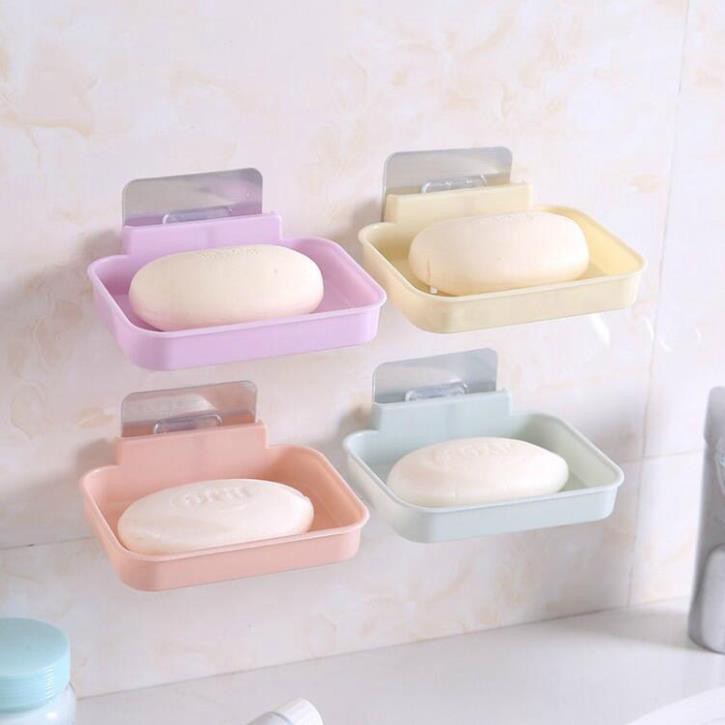 Khay đựng xà phòng, kệ để miếng rửa chén bát dán tường hình mặt cười  Clovershop68