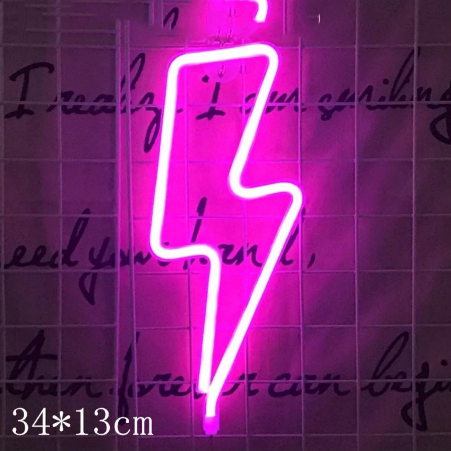 Đèn led NEON treo tường trang trí phòng ngủ dùng pin và USB nhiều kiểu dáng decor phòng ngủ