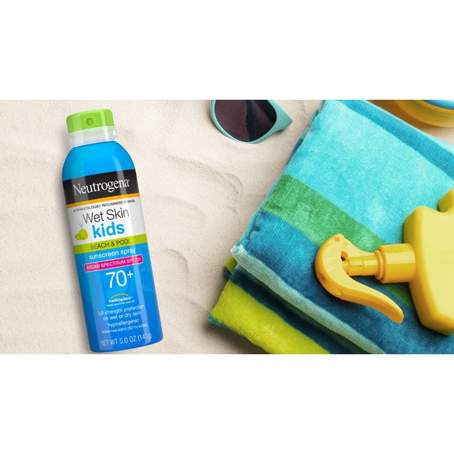 Xịt chống nắng trẻ em Neutrogena Wet Skin Kids Suncreen Spray SPF70+ 141g