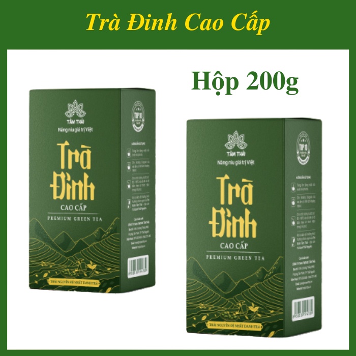 Trà Đinh Cao Cấp Hộp 200g Trà Xanh Tâm Thái Trà Đinh Tân Cương Chè Thái Nguyên Hộp 200g