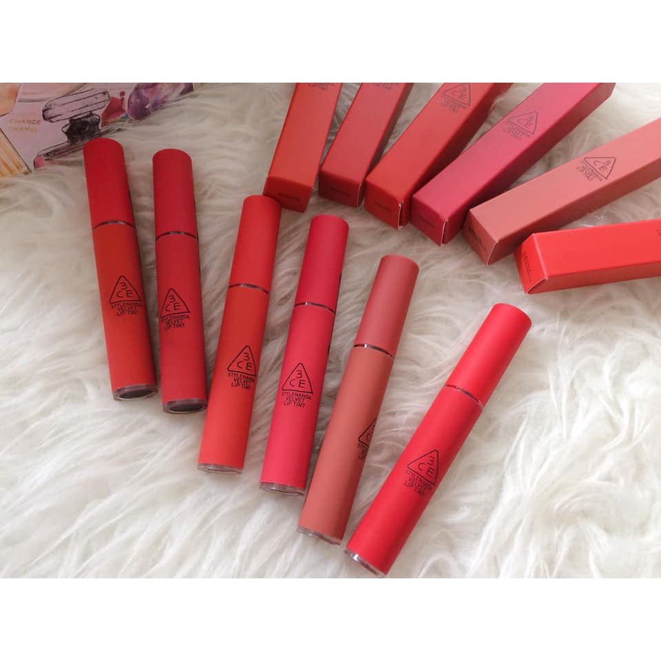 Son 3CE Velvet Lip Tint  (có sẵn 18 màu)