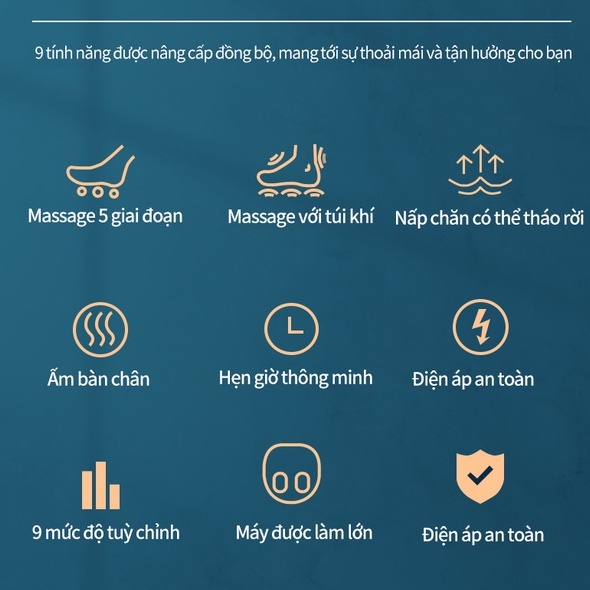 Máy massage bắp chân tự động Massage lòng bàn chân Xoa bóp giúp lưu thông máu tốt hơn-FU222