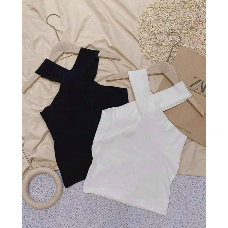 [RẺ VÔ ĐỊCH] Áo Chéo Ngực Trễ Vai Siêu Hot, Thun 2S Chéo Ngực