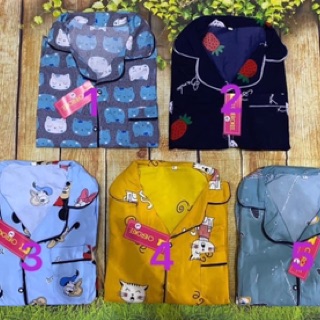 bộ pijama kate thái cộc tay