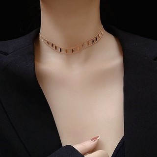Dây Chuyền Titan Nữ Kiểu Choker Thời Trang Cá Tính Không Đen Không Gỉ TT 3059