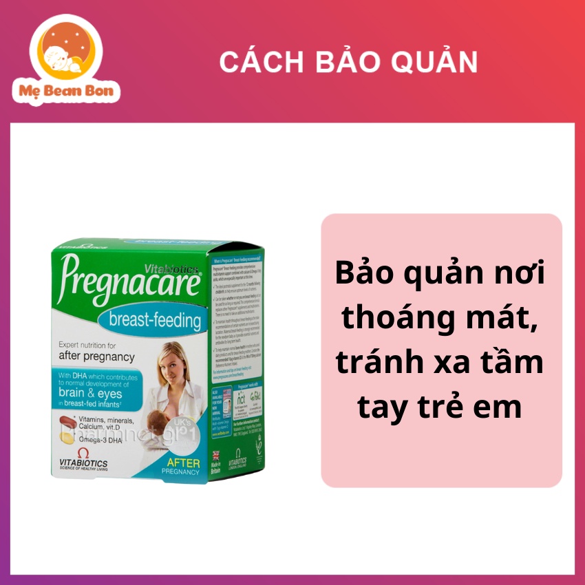 VITAMIN TỔNG HỢP CHO MẸ SAU SINH PREGNACARE BREAST-FEEDING 84 viên của Anh Quốc giúp bổ sung các vitamin và khoáng chất