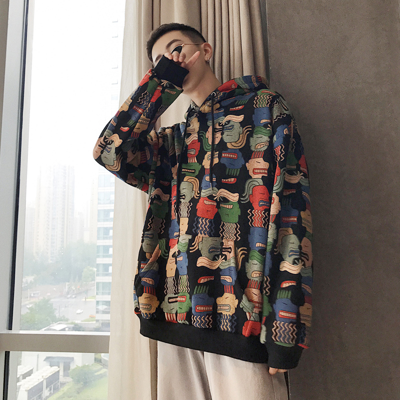 [ Mã 12FASHIONSALE1 giảm 10K đơn 50K ] Áo hoodie dáng rộng in hình phong cách Hàn Quốc thời trang nam dễ thương | BigBuy360 - bigbuy360.vn