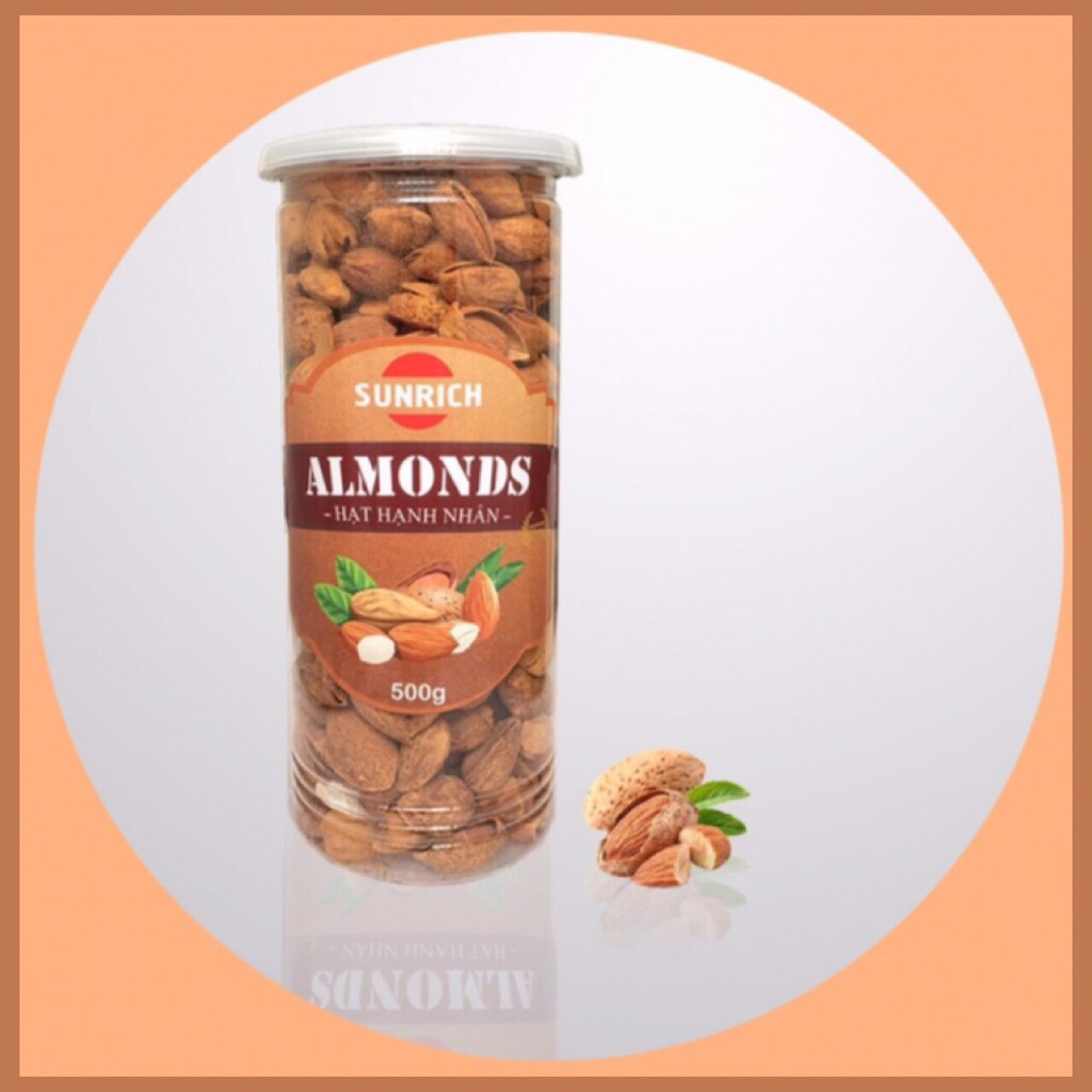 [SUNRICH] 500G HẠNH NHÂN RANG BƠ MỎNG VỎ ĐÓNG HỘP THƠM NGON, BỔ SUNG DINH DƯỠNG,  QUÀ TẶNG TỪ THIÊN NHIÊN NGUYÊN | BigBuy360 - bigbuy360.vn