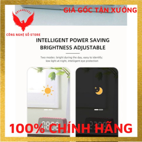 (Hàng có sẵn) Loa Bluetooth G10 mặt gương hiển thị LED- Loa Bluetooth- Đài FM- Đồng Hồ Báo Thức