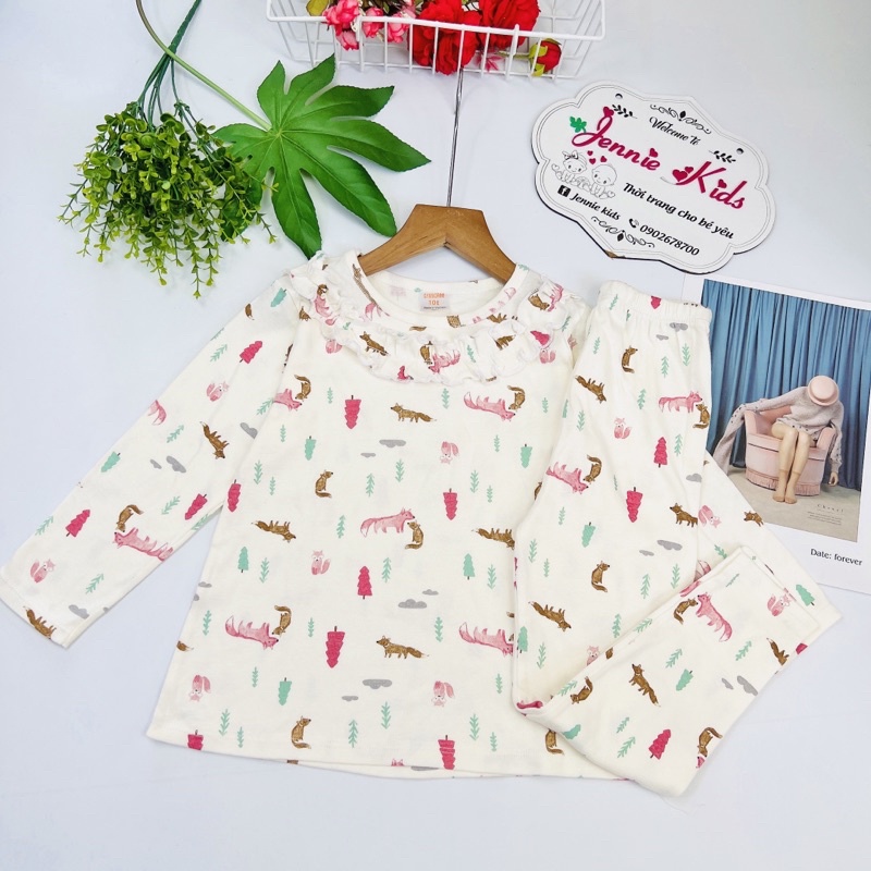 Đồ bộ dài tay bé gái ❤bộ bé gái tay dài size đại cotton borrip Jennie kids J344