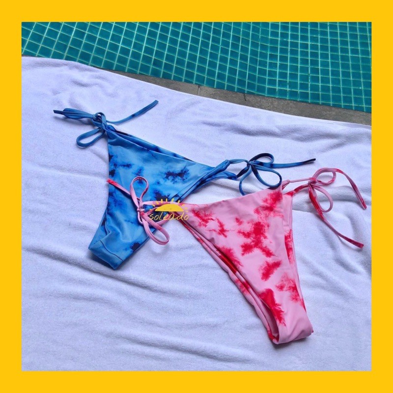 Quần Bikini Lẻ Cột Dây Freesize Màu Loang