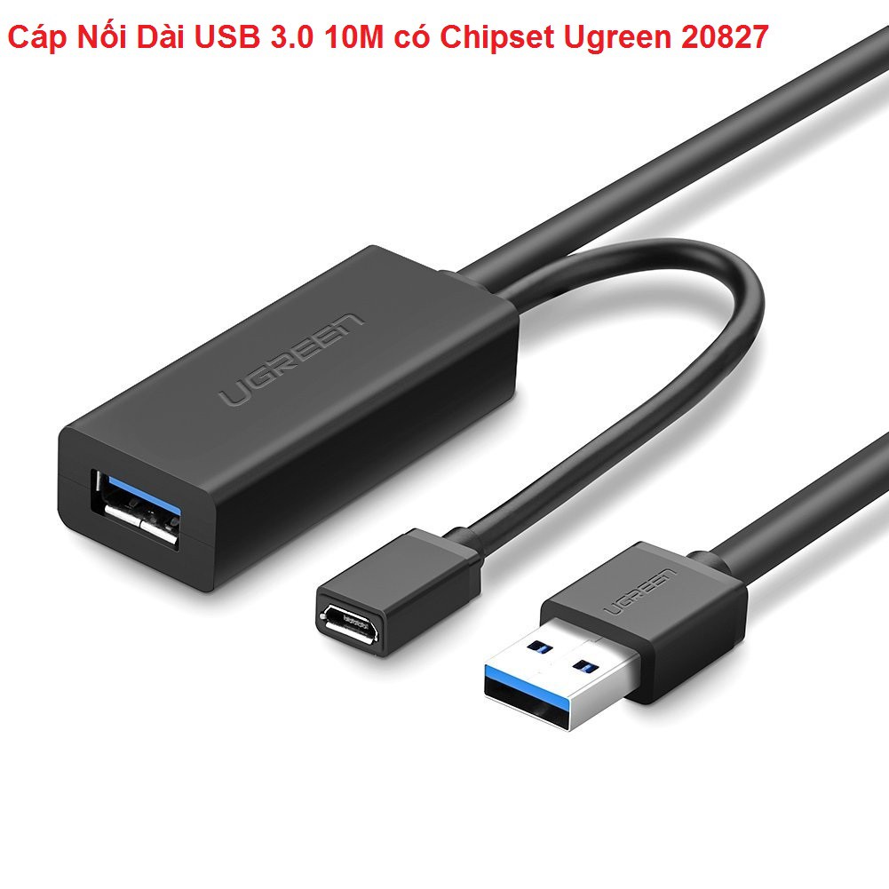 Cáp Nối Dài USB 3.0 10M có Chipset Ugreen 20827