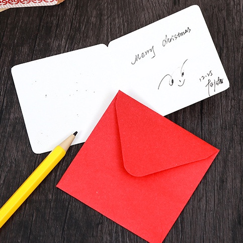 thiệp giáng sinh loại nhỏ 7x7cm thiệp ghi lời chúc dễ thương trang trí noel và quà giáng sinh