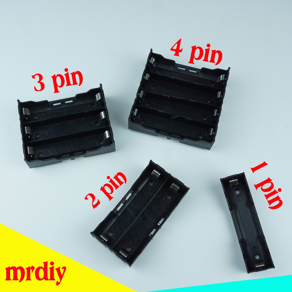 Đế Pin 18650 từ 1 đến 4 pin , hàn chân riêng từng pin
