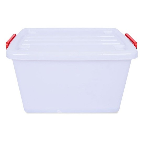 Thùng nhựa đựng hồ sơ 80lit, thùng nhựa đa năng 80L màu trắng có bánh xe và nắp đậy kín
