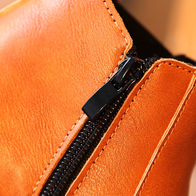 Giày Bốt Da PU Phong Cách Hàn Quốc Cho Bé Gái