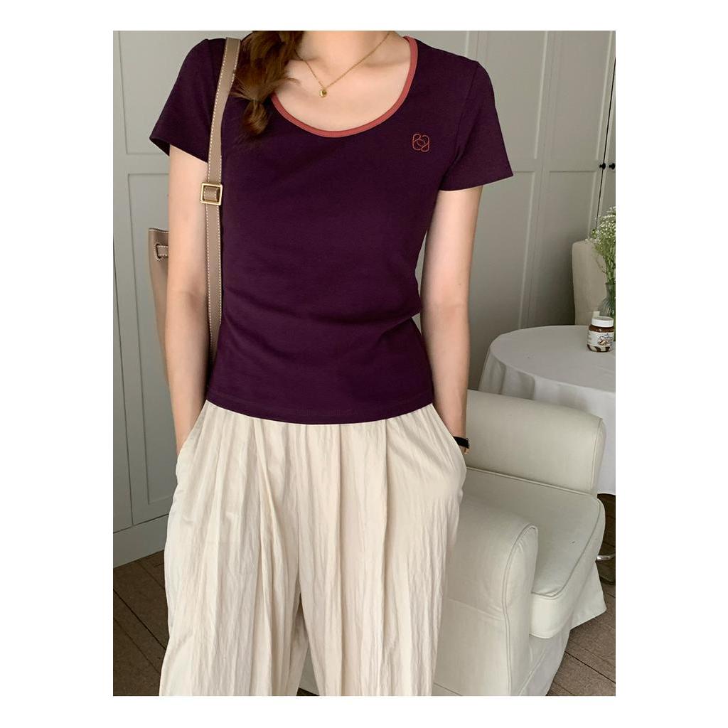 Áo Thun Cộc Tay Dáng Ôm Dễ Phối Đồ 63896