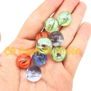 10 viên bi ve 8 khía size 1.6cm trang trí hồ cá cảnh