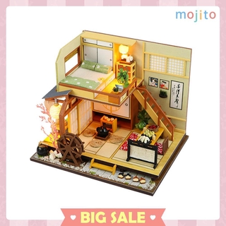 Mojito♡Japan Style Building Handmade Assembly Wood Hut DIY Miniature Dollhouse