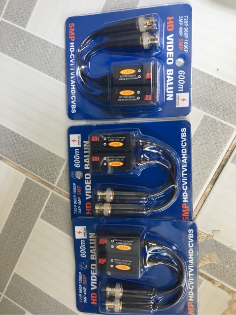 Video Balun UTP 5MP- 1080p hỗ camera AHD/CVI/TVI khoảng cách lên tới 700m