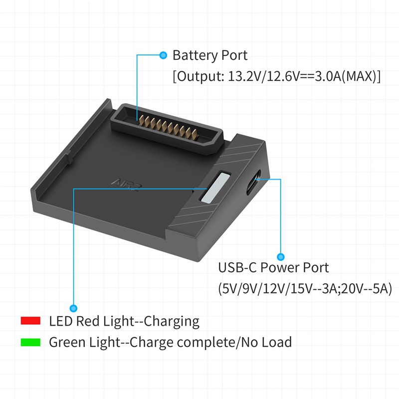 Bộ Sạc USB Cho Drone DJI MAVIC AIR 2 / AIR 2S