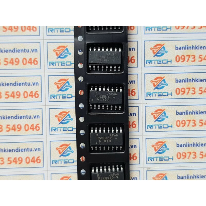[Combo 3 con] Opto Cách Li Quang PS2801-4 PS2801 2801 SOP-16 16 chân dán