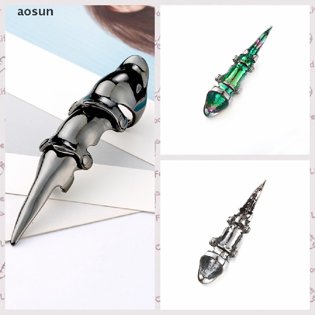 Aosun Nhẫn Đeo Khớp Ngón Tay Hình Rồng Bằng Kim Loại Phong Cách Punk Rock Gothic Thời Trang Thích Hợp Làm Quà Tặng Tiệc Tùng
