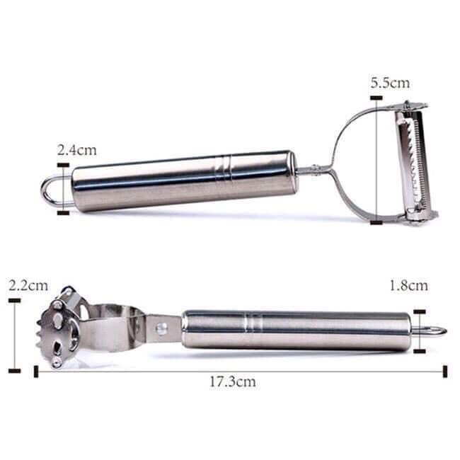 Nạo Rau Củ INOX Cao Cấp Đa Năng 2 in 1 (Nạo củ quả và bào sợi tiện lợi)