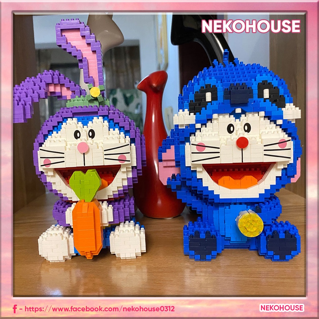 Đồ chơi lắp ráp Lego mô hình Doraemon Thỏ Tím