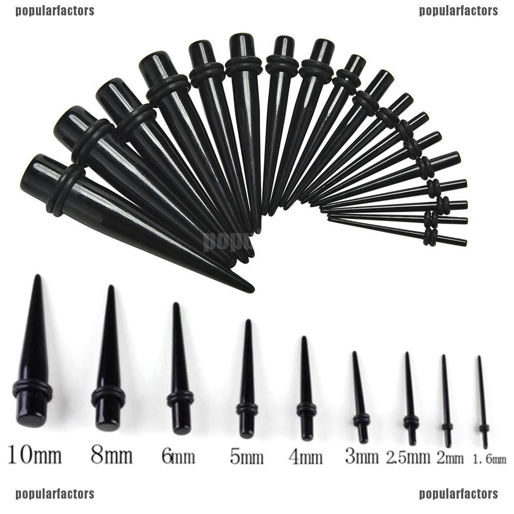 2 Bông Tai Bằng Thép Không Gỉ Màu Đen Thời Trang