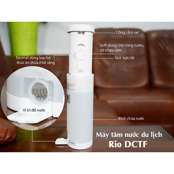 Máy tăm nước cầm tay mini Rio DCTF nhập khẩu Anh quốc