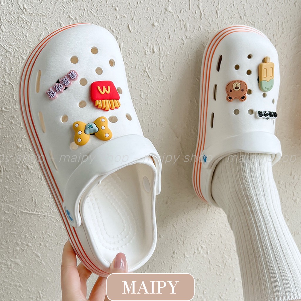 Dép Sục Cross Nữ Nam Viền Đế Độn  Cute Đi Mưa, Đi Biển Chống Trượt Thời Trang Maipy SL057